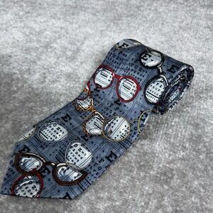 Vintage RM Style Neck Tie Optometrist Snellen Chart Silk USA Made Eyeglasses